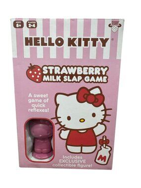 Hello Kitty Strawberry Milk Slap Game With Exclusive Collectible Figure Ages 8+